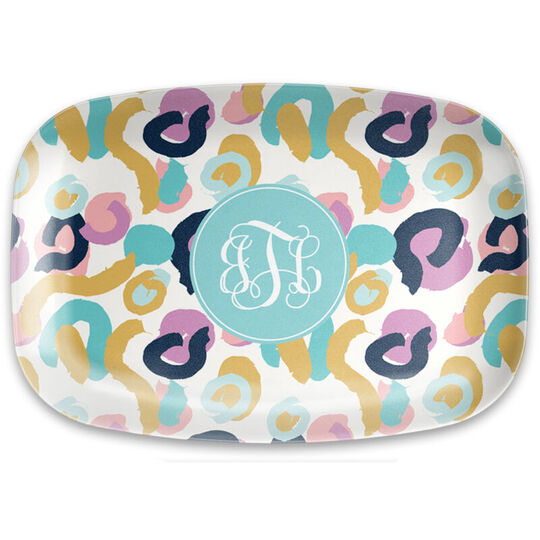 Orchid Free Brush Melamine Platter